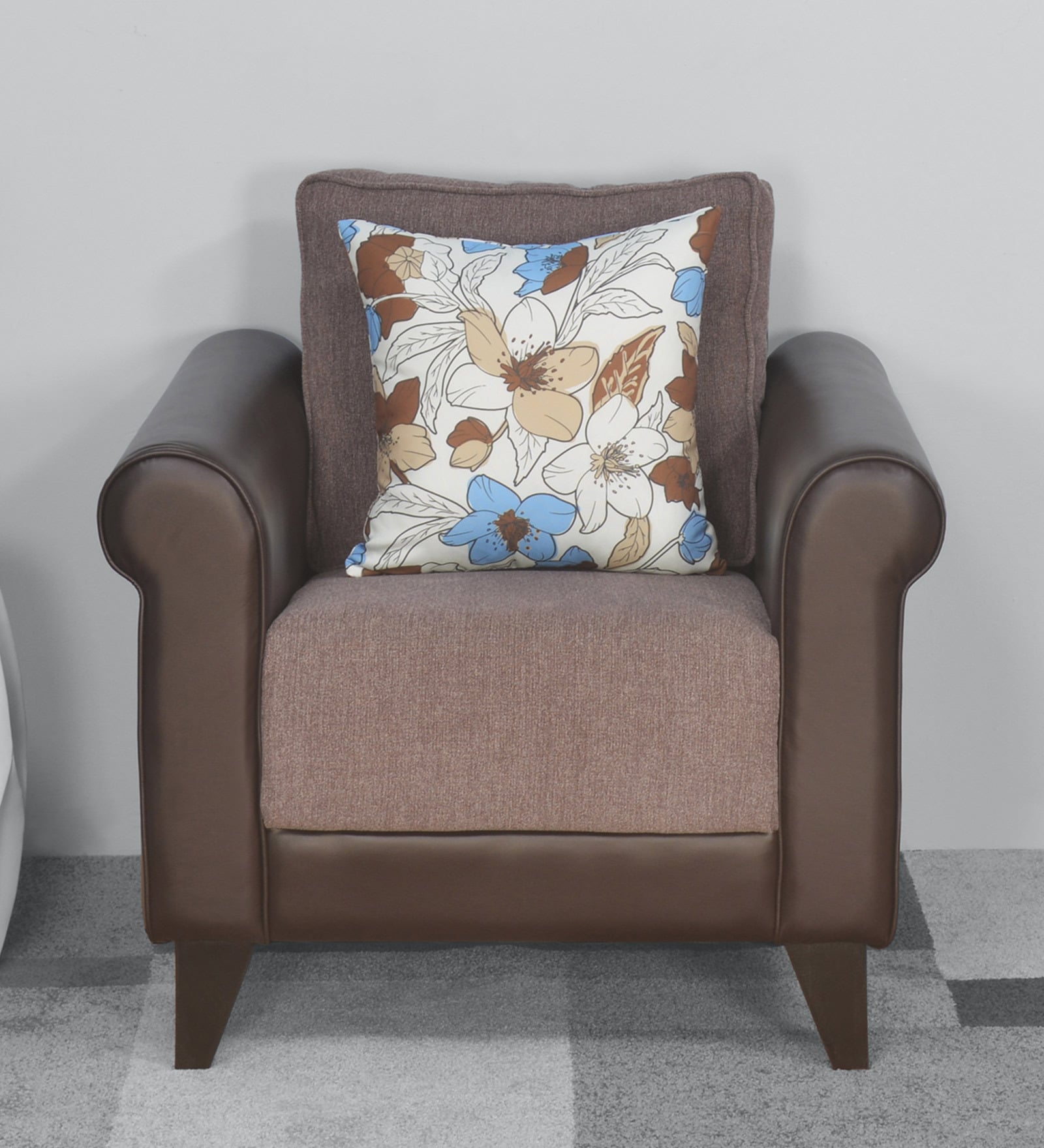 Buy Ripon 1 Seater Sofa in Brown Colour at 34 OFF by Nilkamal Pepperfry