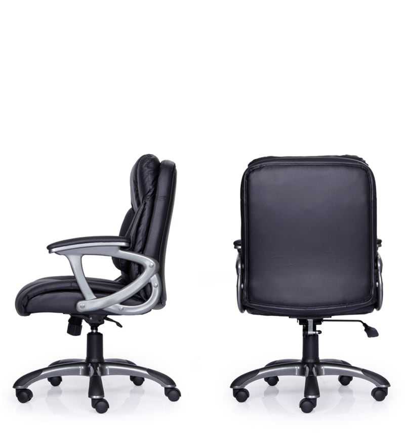 Buy Rich Office Chair in Black Colour By Durian Online High Back