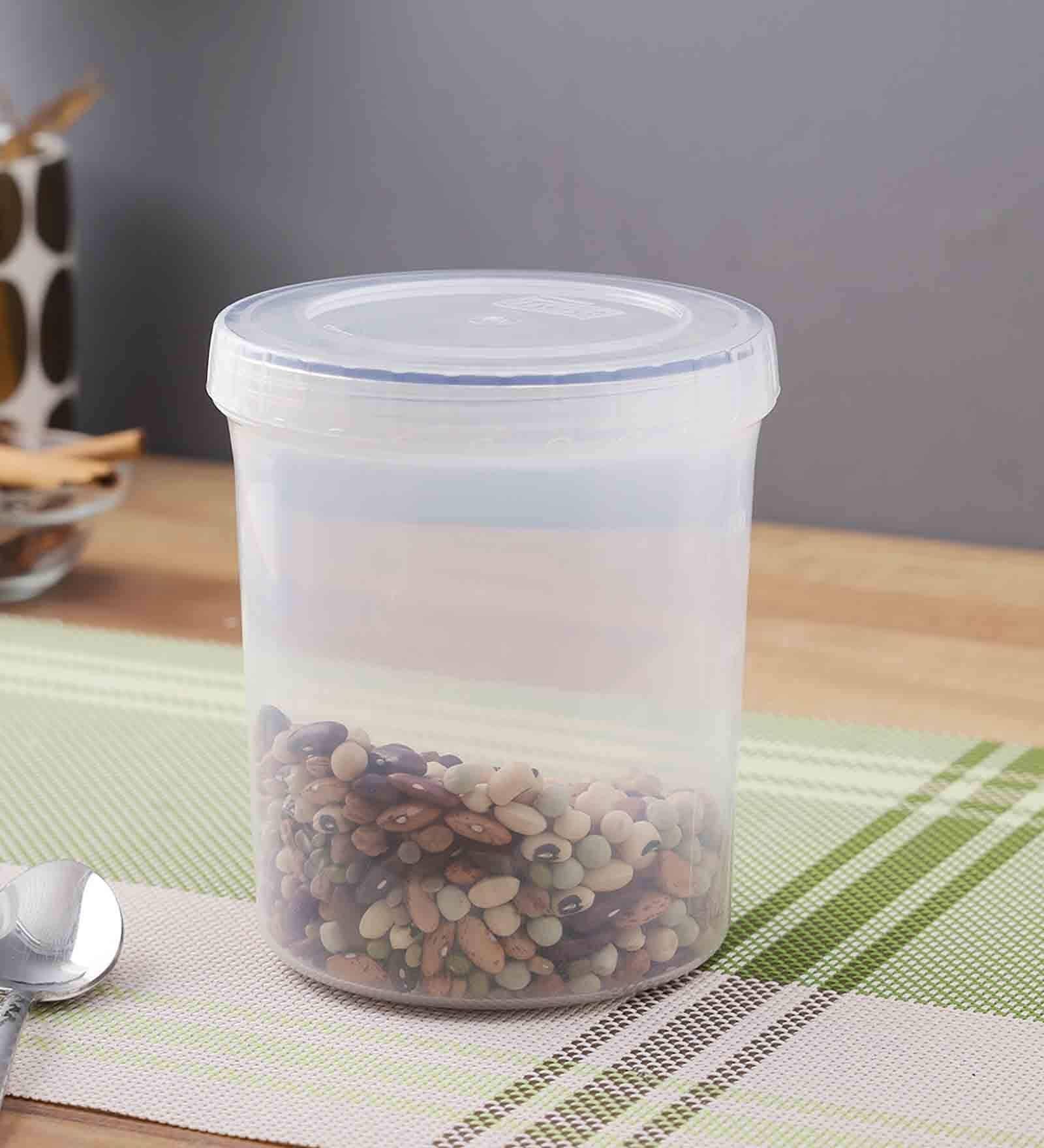 Buy Round Twist Series 1 Litre Transparent Plastic Food Storage