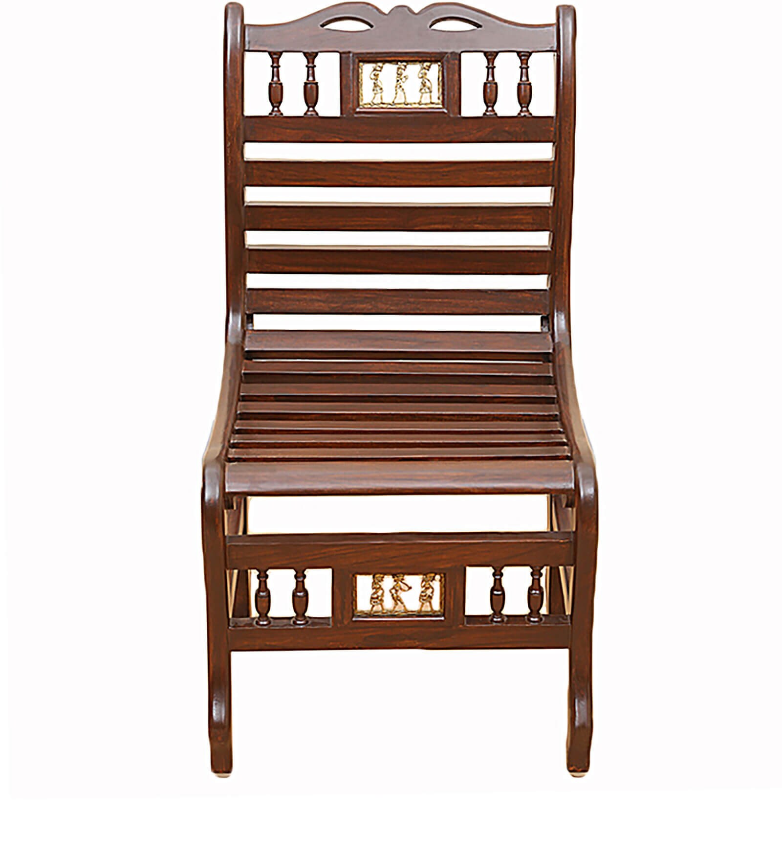 Buy Royal Low Rise Chair with Dhokra Work by Exclusive Lane Online