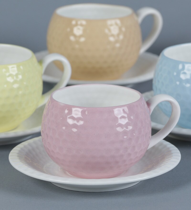 Buy Sanjeev Kapoor's Spice Cups & Saucers Set of 6 Online Bone