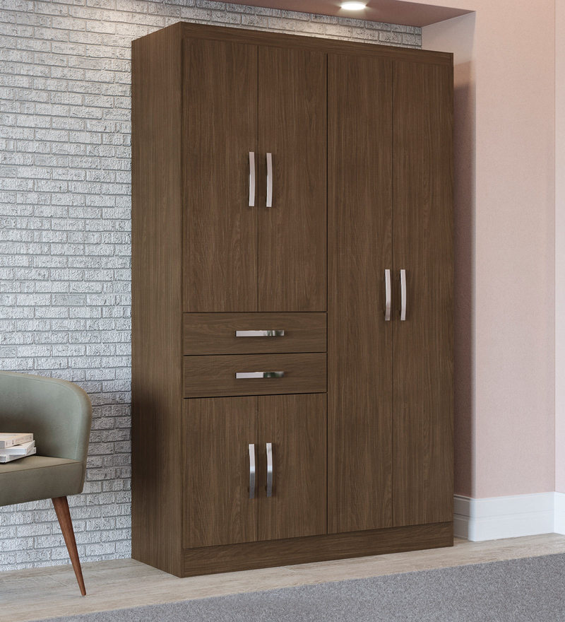 Buy Kosmo Arcus Four Door Wardrobe With Mirror By Spacewood Online