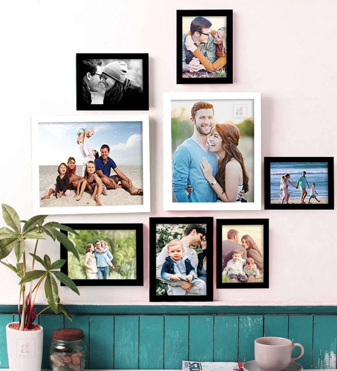 Buy Multicolor Wood Set Iris Of 8 Pure En Collage Photo Frames at 23% ...