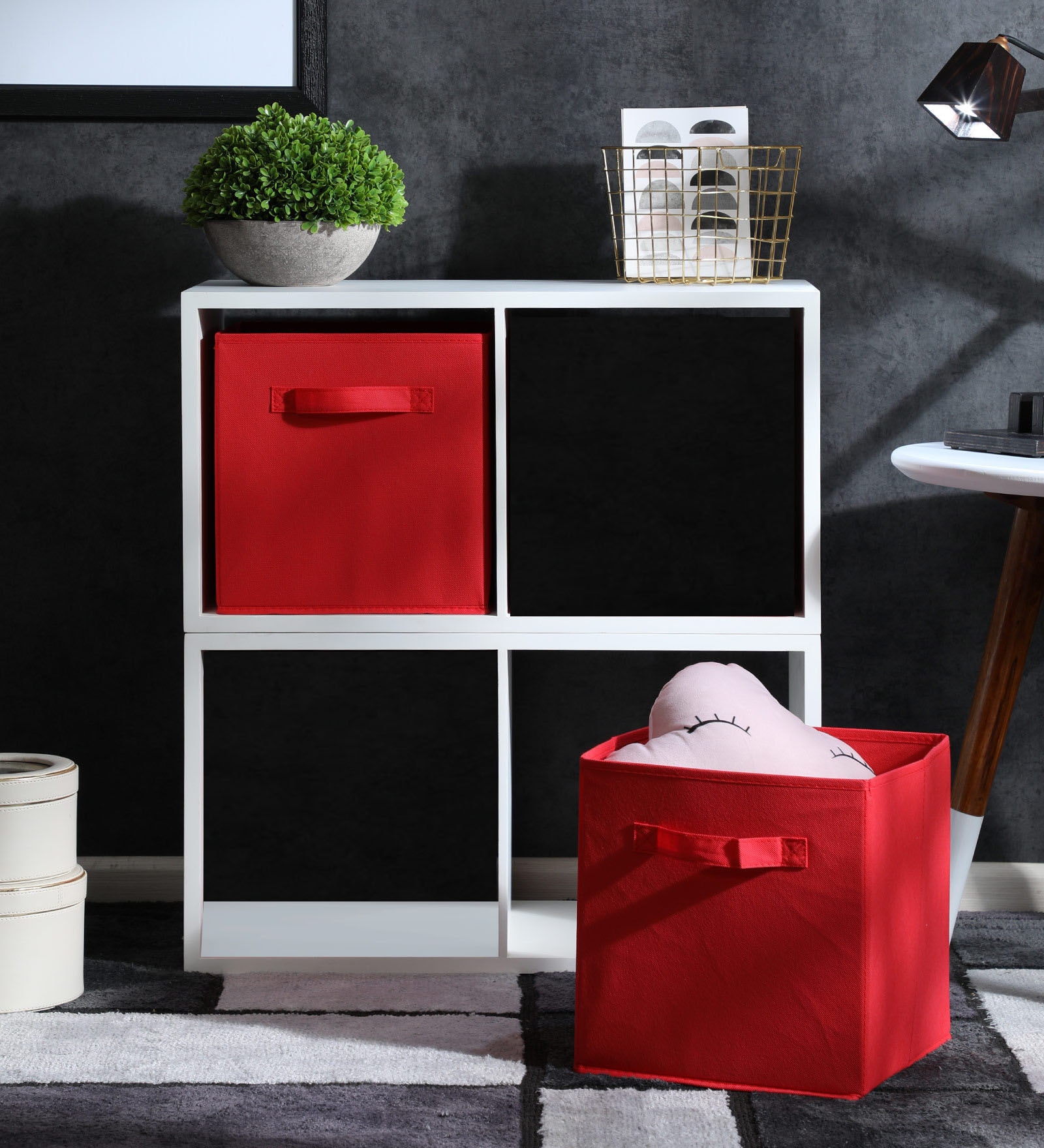 Buy Set of 2 Birch Wood Box Storage in White by Lycka Online