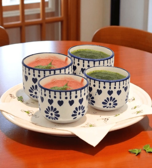 (Set of 4) 80 ml Ceramic Mini Dip Bowl Offers & Cashback