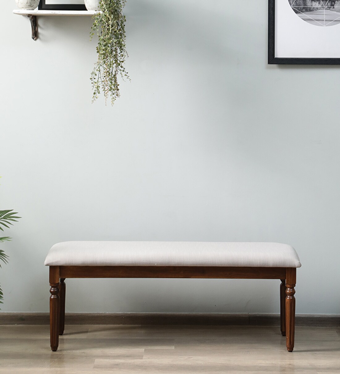 Buy Sheraton Latin Teak Wood Bench In Provinicial Teak Finish Online