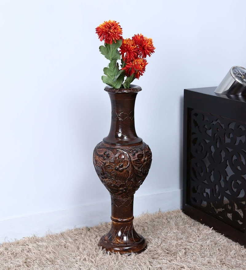 Buy Multicolour Mango Wood Mdf Jodhpuri Flower Vase By Nandani