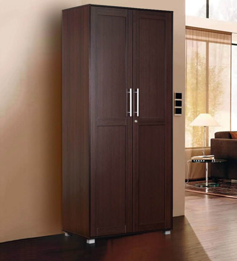 Buy Wardrobe In Beech Chocolate Finish By Heveapac Online 2 Door