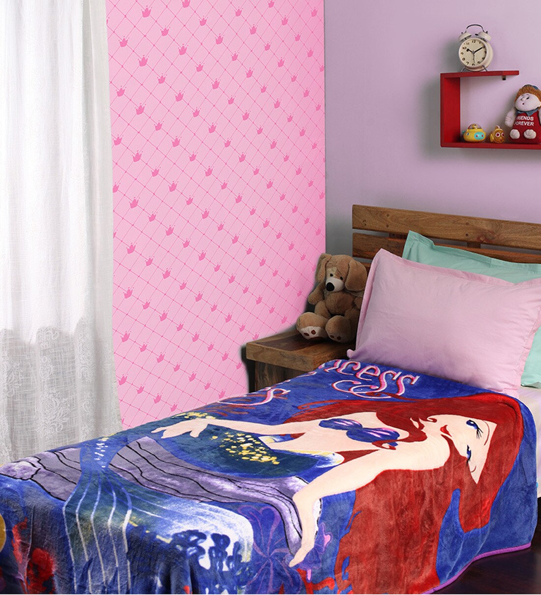 Buy Disney Sea Princess Print SingleSize Microfiber Blanket by Signature at 50 OFF by