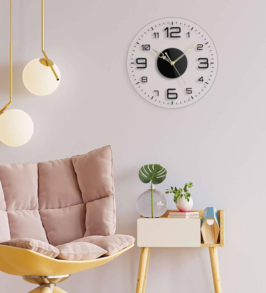 Buy Simple and Sleek Round Acrylic Wall Clock by The Next Decor Online ...