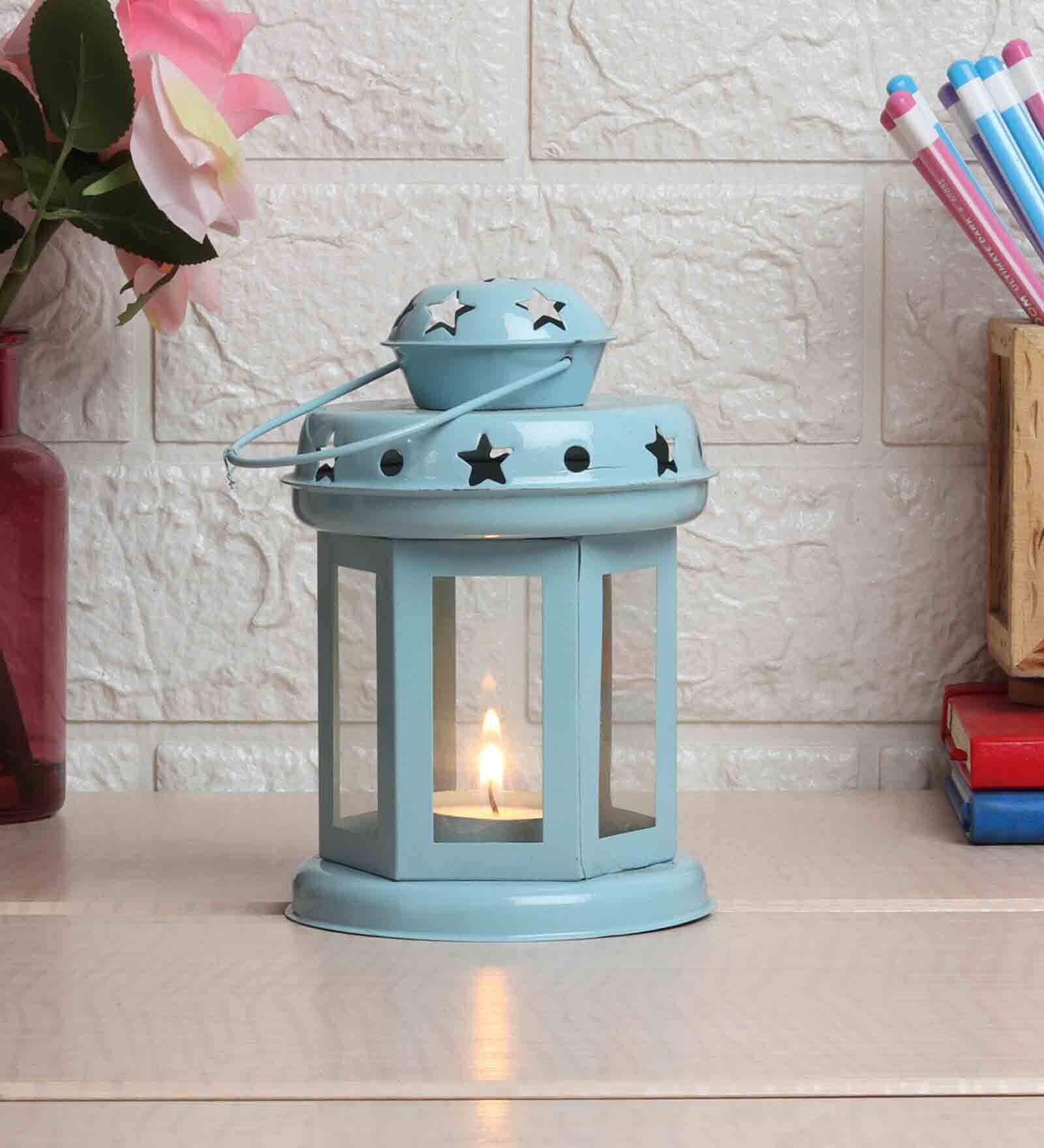 Buy Sky Blue Tea Light Holder Online Hanging Tea Light Holder Tea