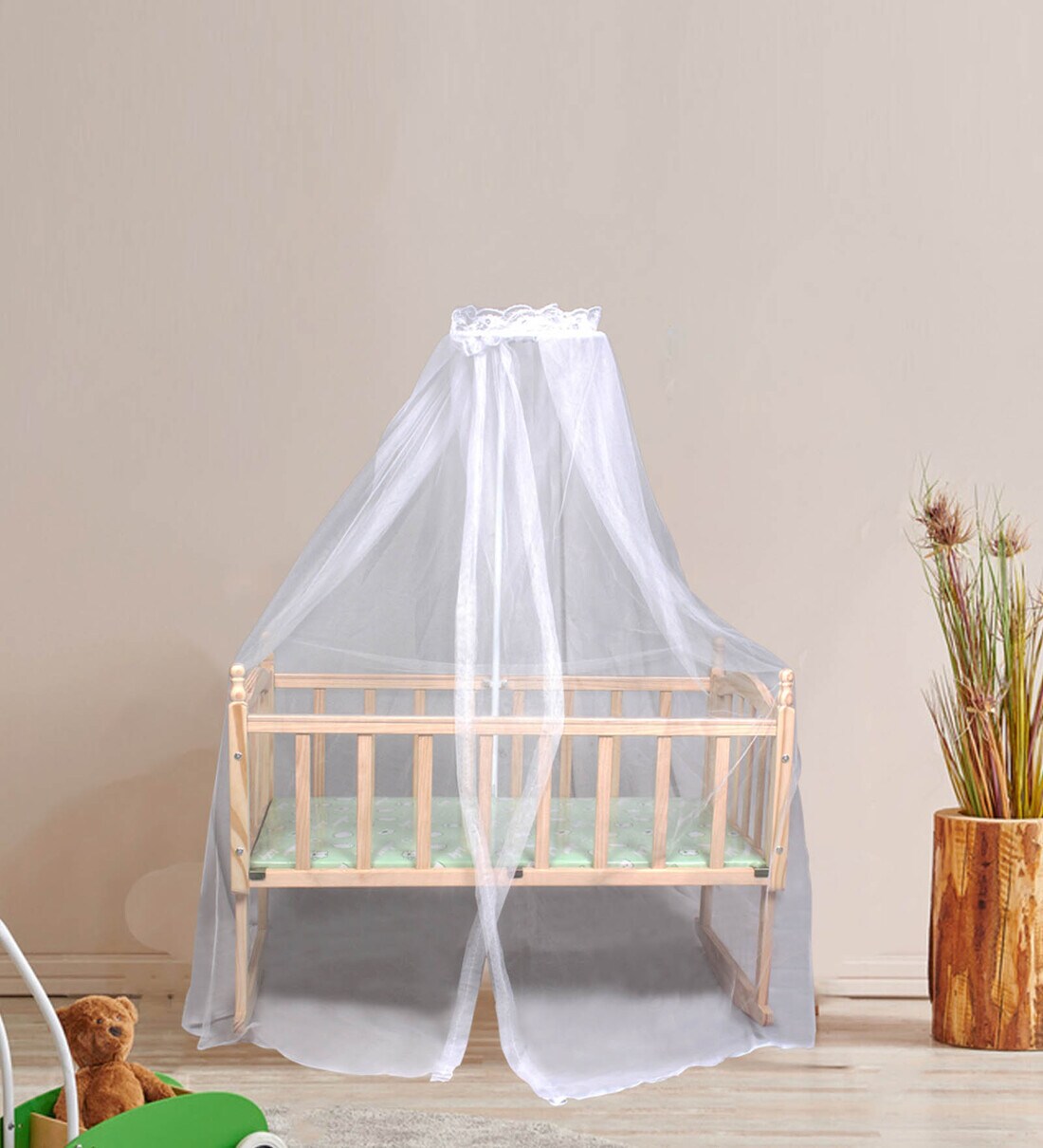 Buy Sleepy Baby Wooden Cot In Brown Colour By Tiffy & Toffee Online