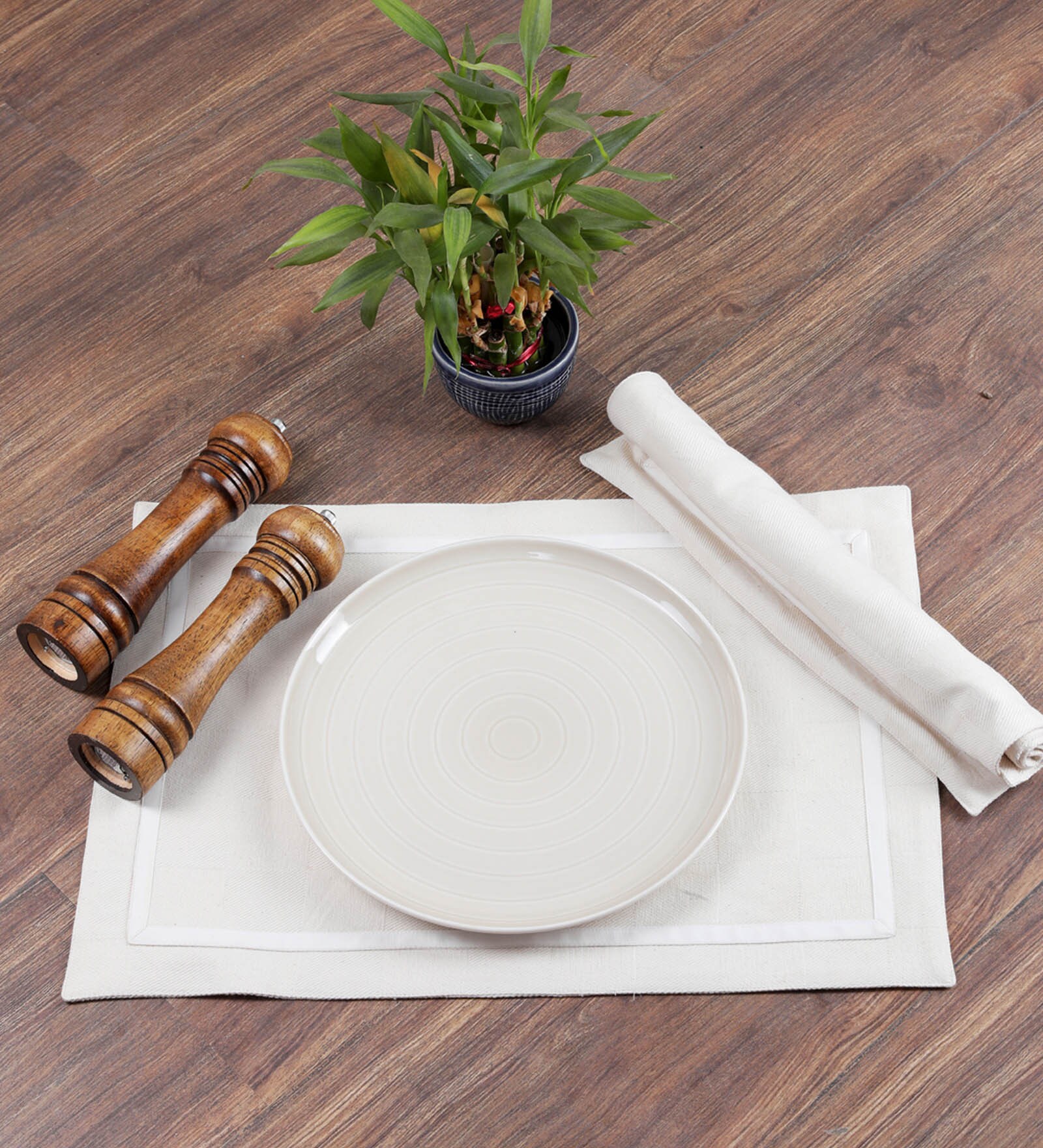 Buy Reason (19x13) Cream Canvas (Set of 2) Placemat at 52 OFF by My