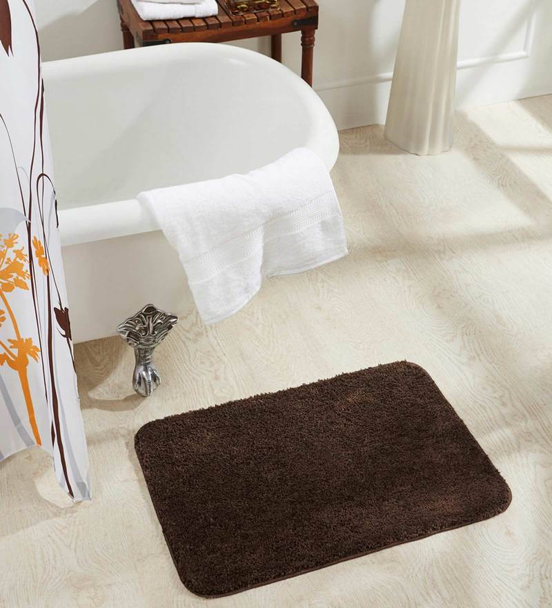 Buy Lavender Polyester 16 X 24 Inch Bath Mat By Skipper Online