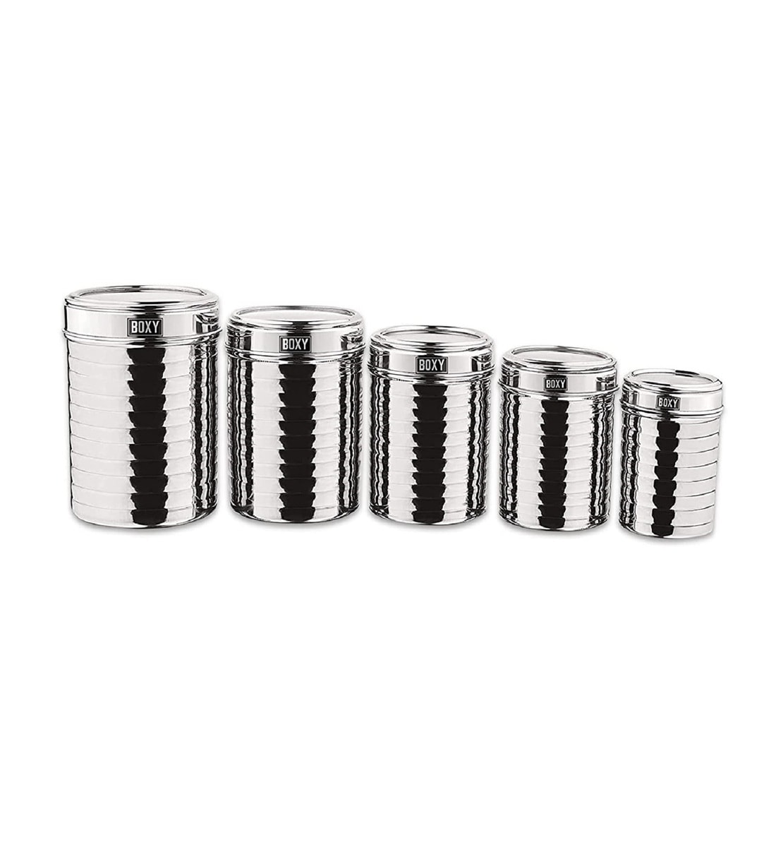 Buy Premium Stainless Steel Kitchen Container Set of 5 By Boxy Home Online Jars and Containers
