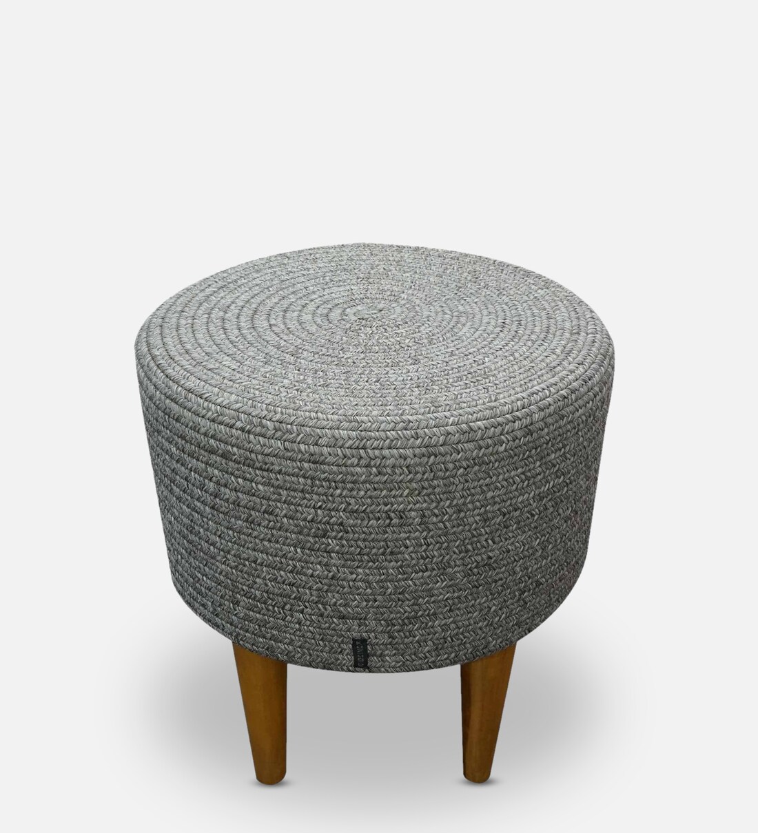 Buy Almond Grey Braided Seating Stool in Grey Colour at 26 OFF by