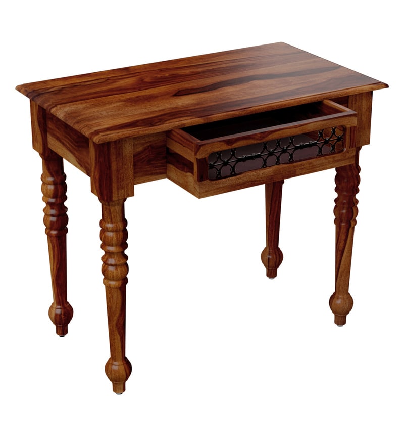 Buy Stafford Solid Wood Study Table in Honey Oak Finish by Amberville