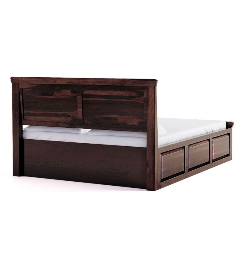 Buy Stanfield Solid Wood King Size Bed With Storage In Provincial
