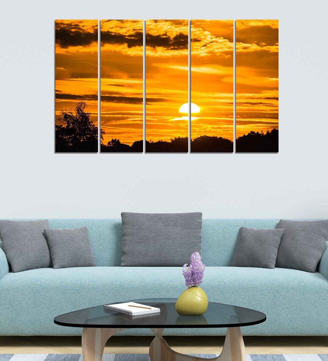 Buy Sunrise Wood Framed Velvet Laminated Art Print by Wens at 37% OFF ...