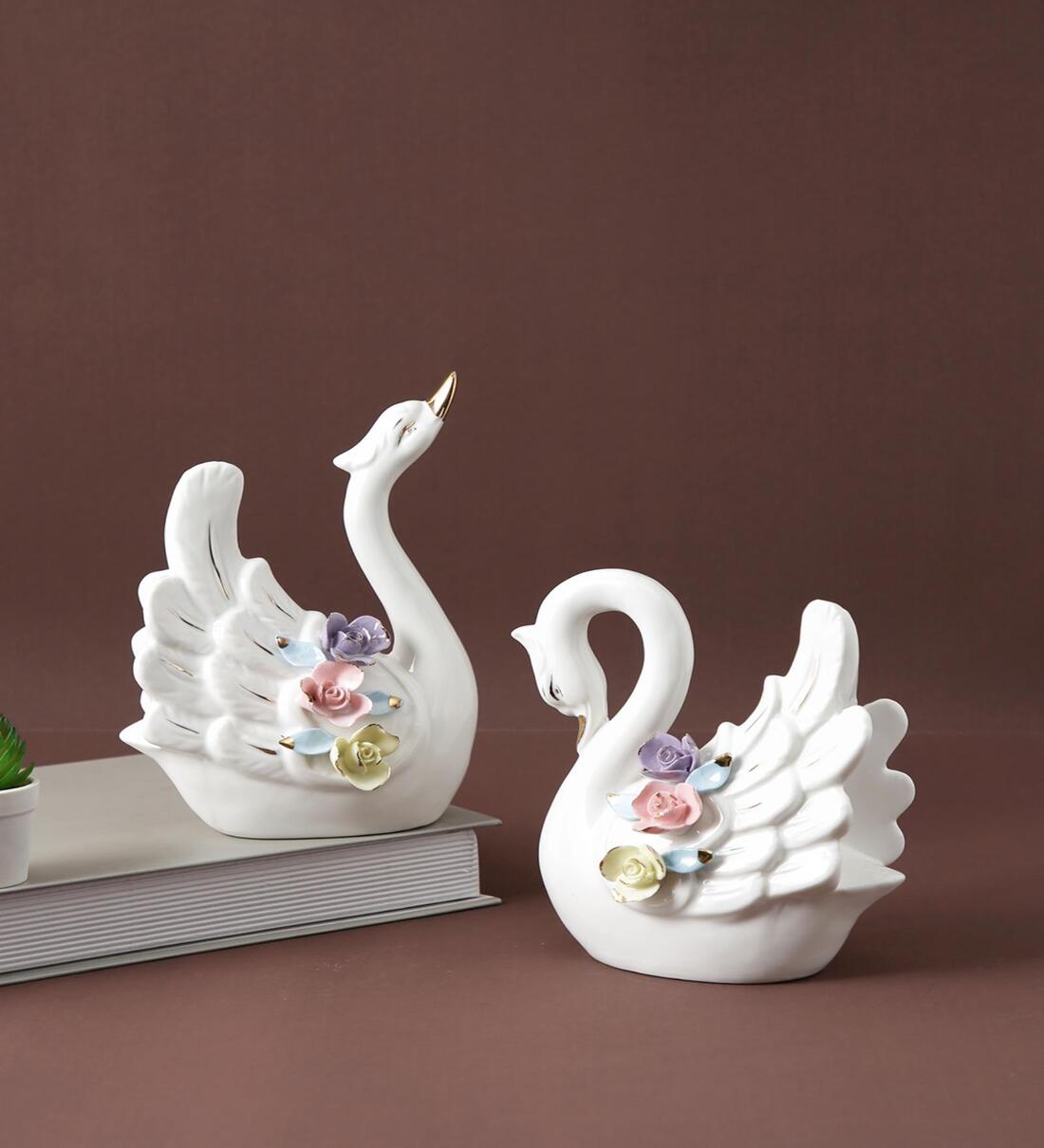 Buy Swan White Ceramic Showpiece by Tayhaa at 40 OFF by Tayhaa Pepperfry