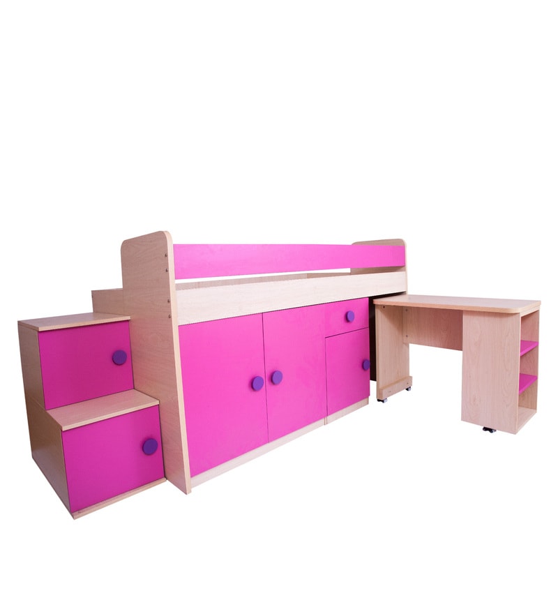 Buy Talisman Stairway Loft Bed In Pink By Casacraft Online Loft