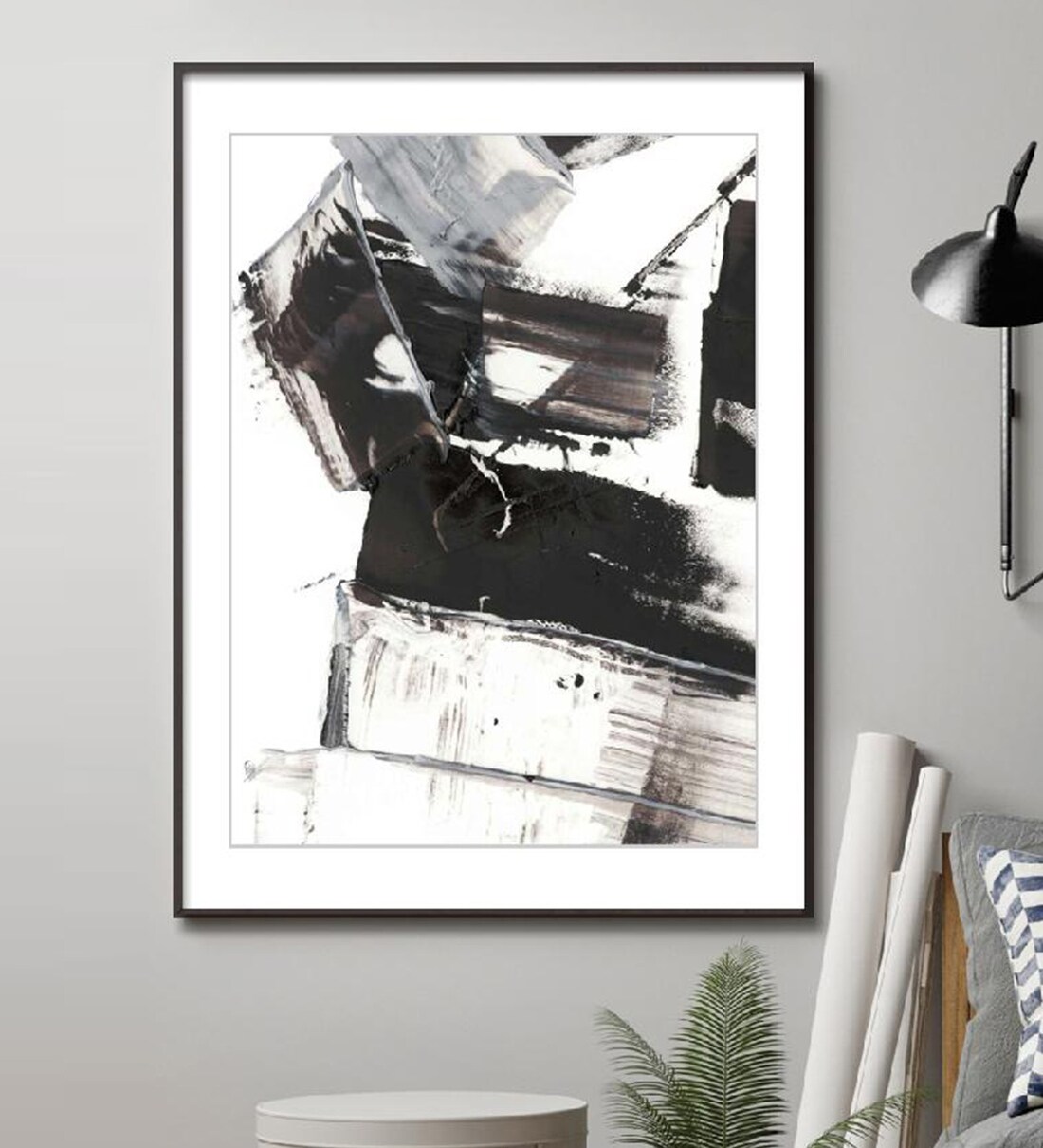 Buy Topple Multicolour Multicolor Paper Framed Abstract Art Print at 14