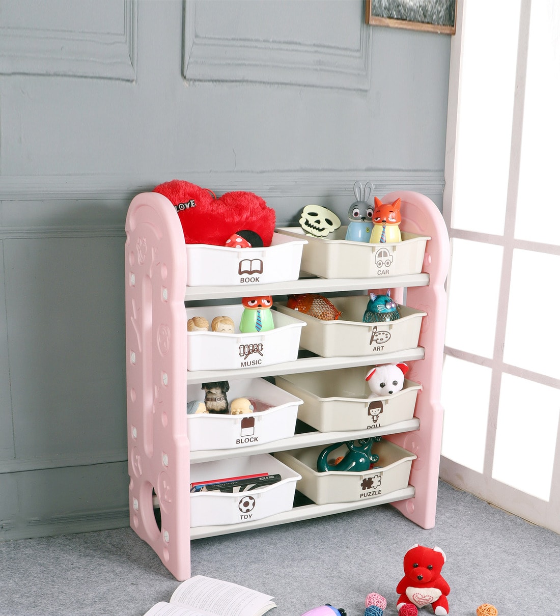 Buy Lilly Pilly Berries Plastic Toy Organizer in Pink Colour Online Toy Organizers Kids