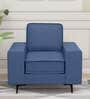 Eros Toro Fabric 1 Seater Sofa In Blue Colour