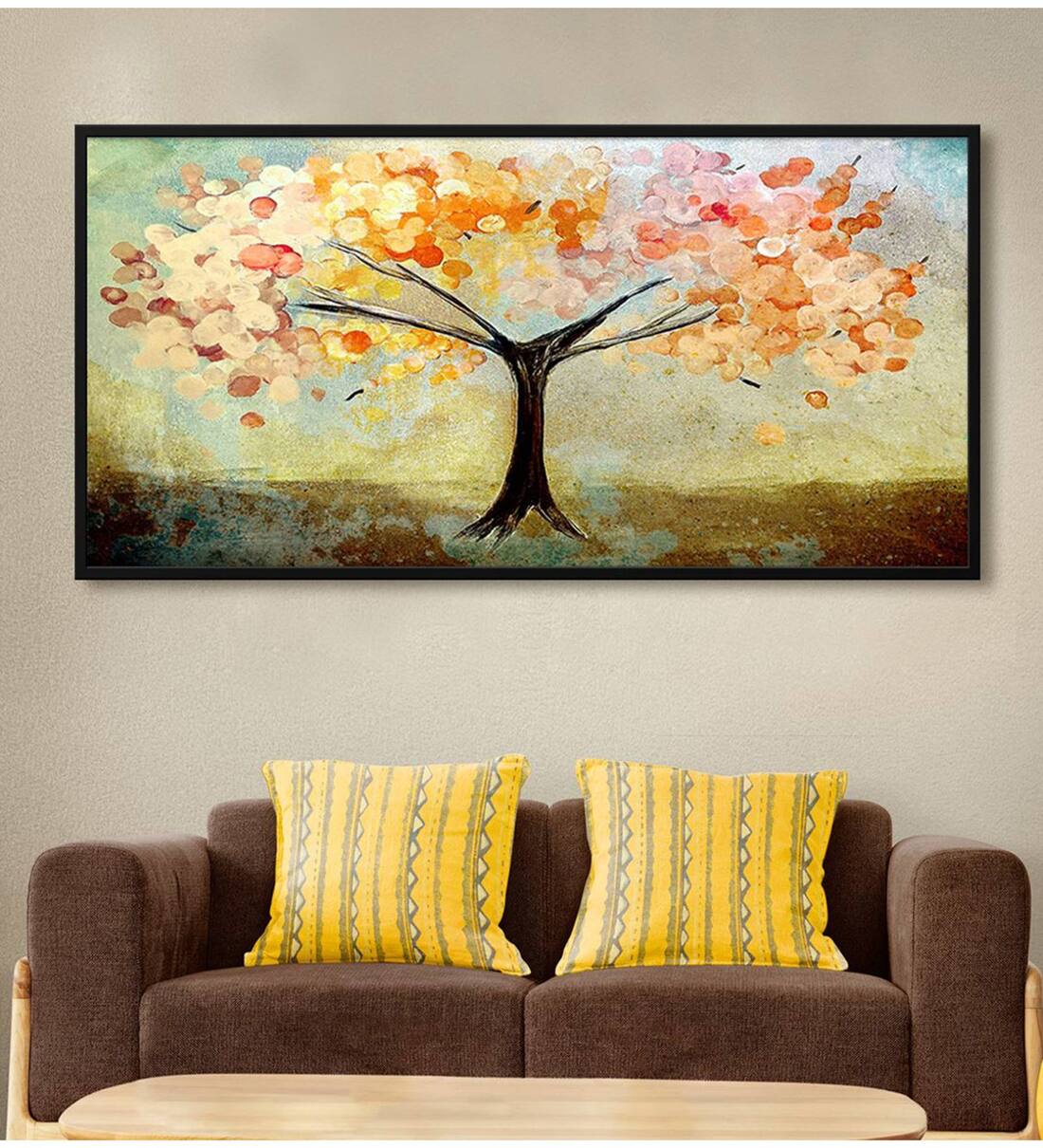 Buy Tree With Abstract Effect Modern Art Long Big Canvas Wall Painting at 100 OFF by 999Store
