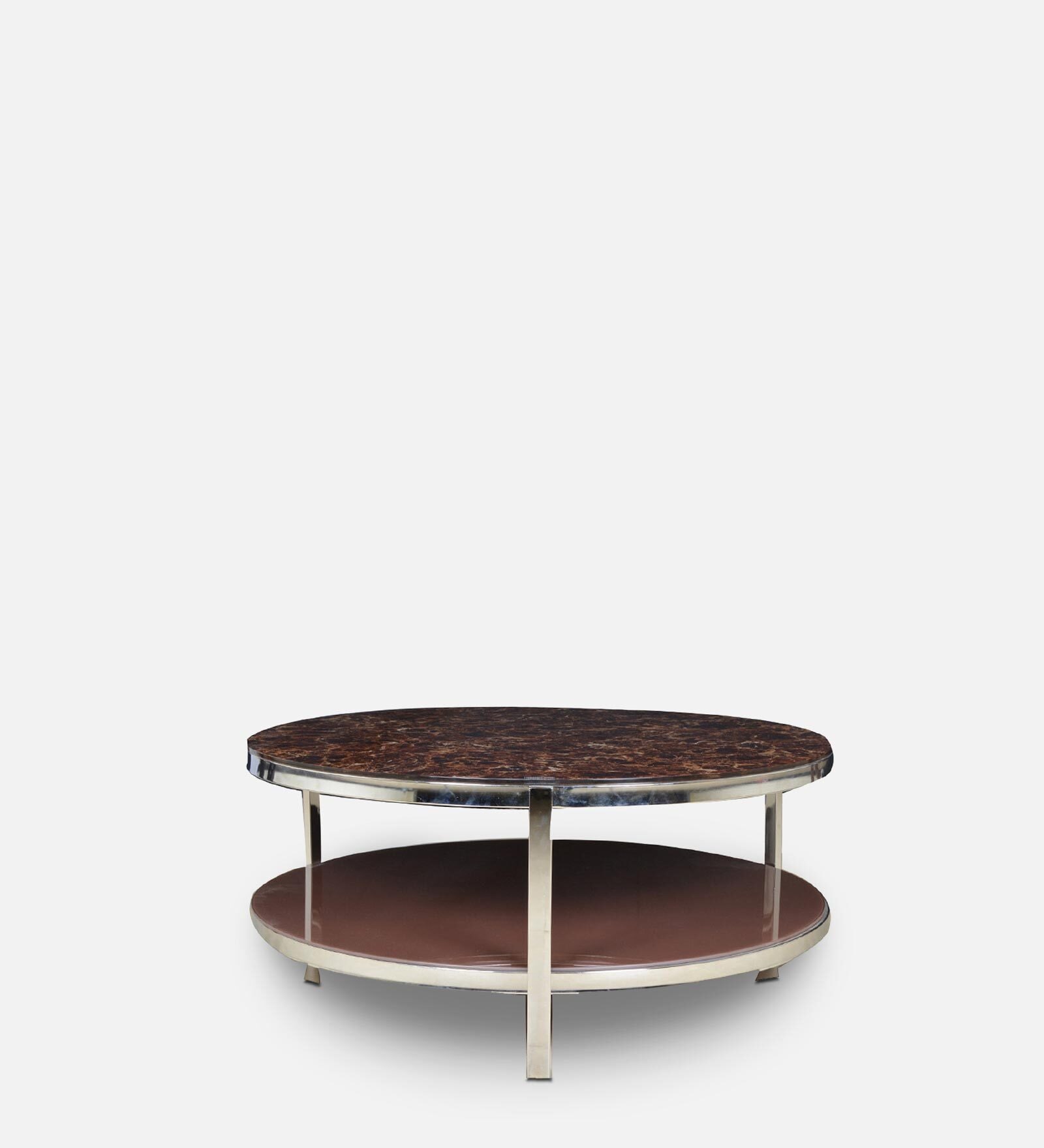 Buy Troy Glass Top Centre Table in Brown Colour Online Contemporary