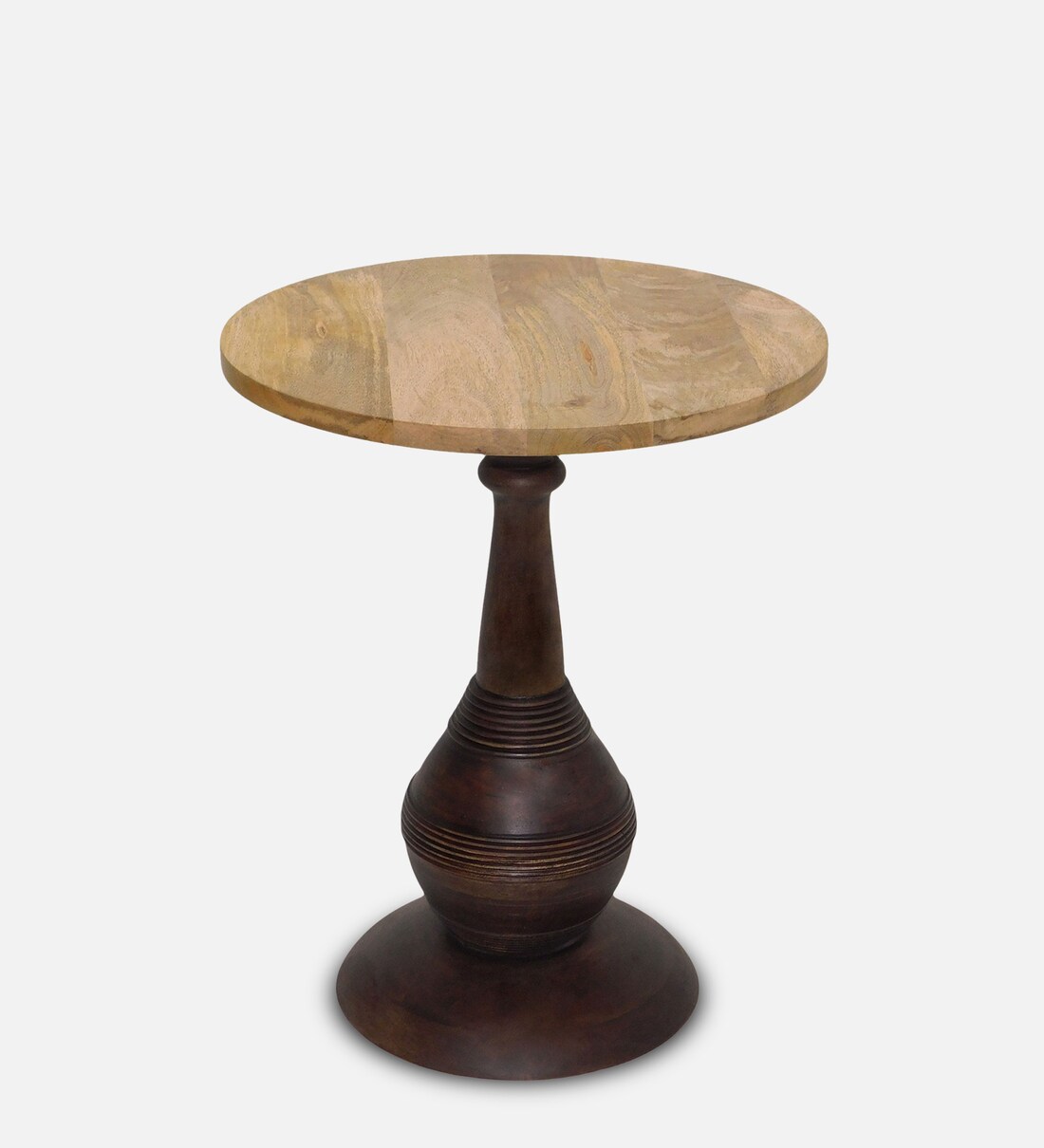 Buy Tuscan Solid Wood End Table in Natural & Walnut Finish Online