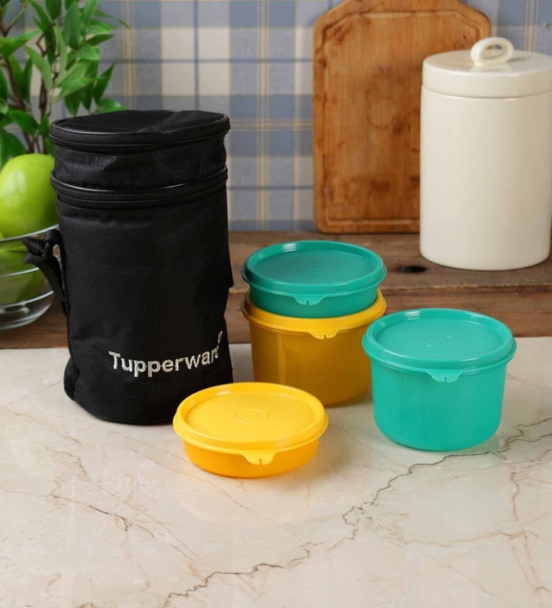 Buy Tupperware Plastic Classic Slim Lunch Small - Set Of 2 Lunch Boxes ...