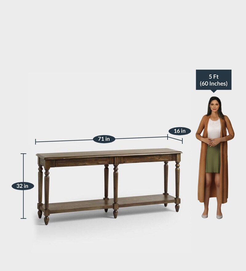 Buy Everett Foyer Console Table In Burnt Alder Wood By Twigs