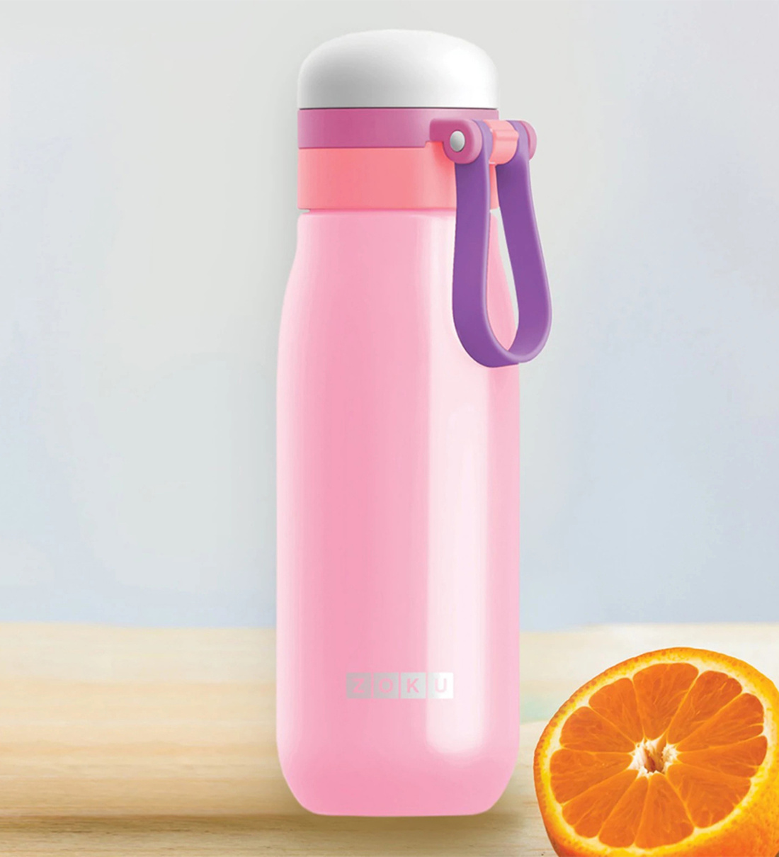 Buy Ultralight Pink 500ml Pink & White Stainless Steel Bottle Online 