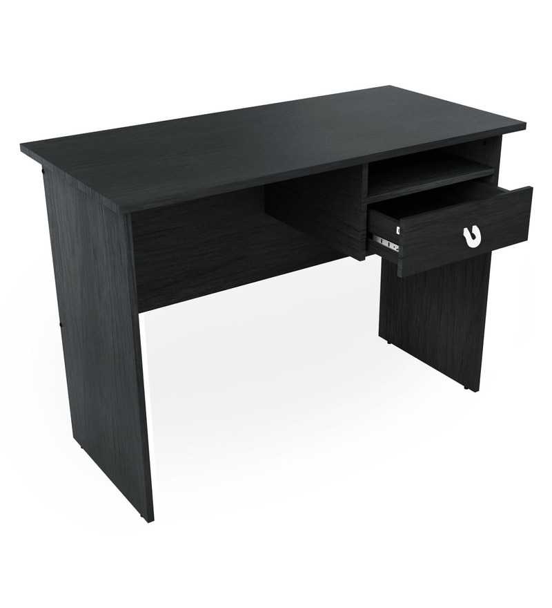 Buy Uno Study Table in Granite Black Colour by Godrej Interio Online