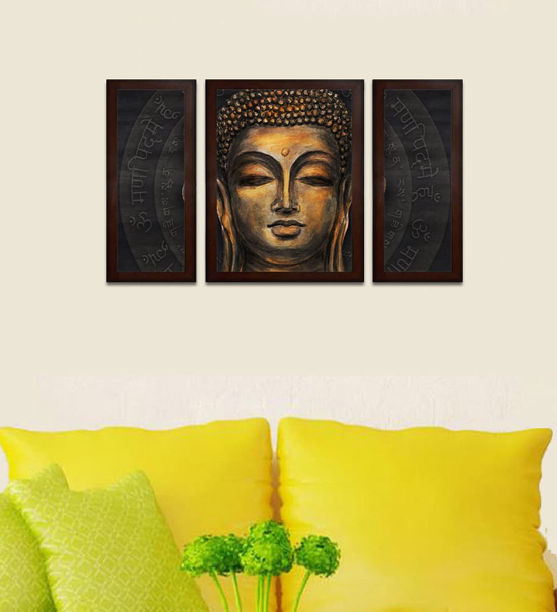 Buy Vastu Buddha Multicolour MDF Framed Landscape Art Panel Set of 3 at 33 OFF by Wens Pepperfry