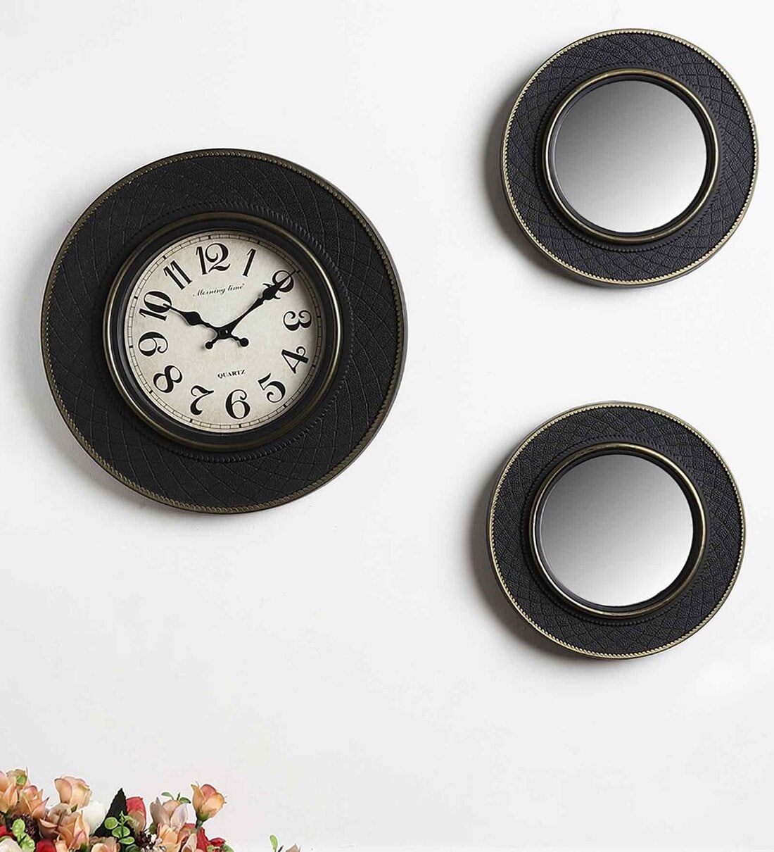 Buy Black Plastic Vintage Modern Wall Clock at 29 OFF by Exim Decor