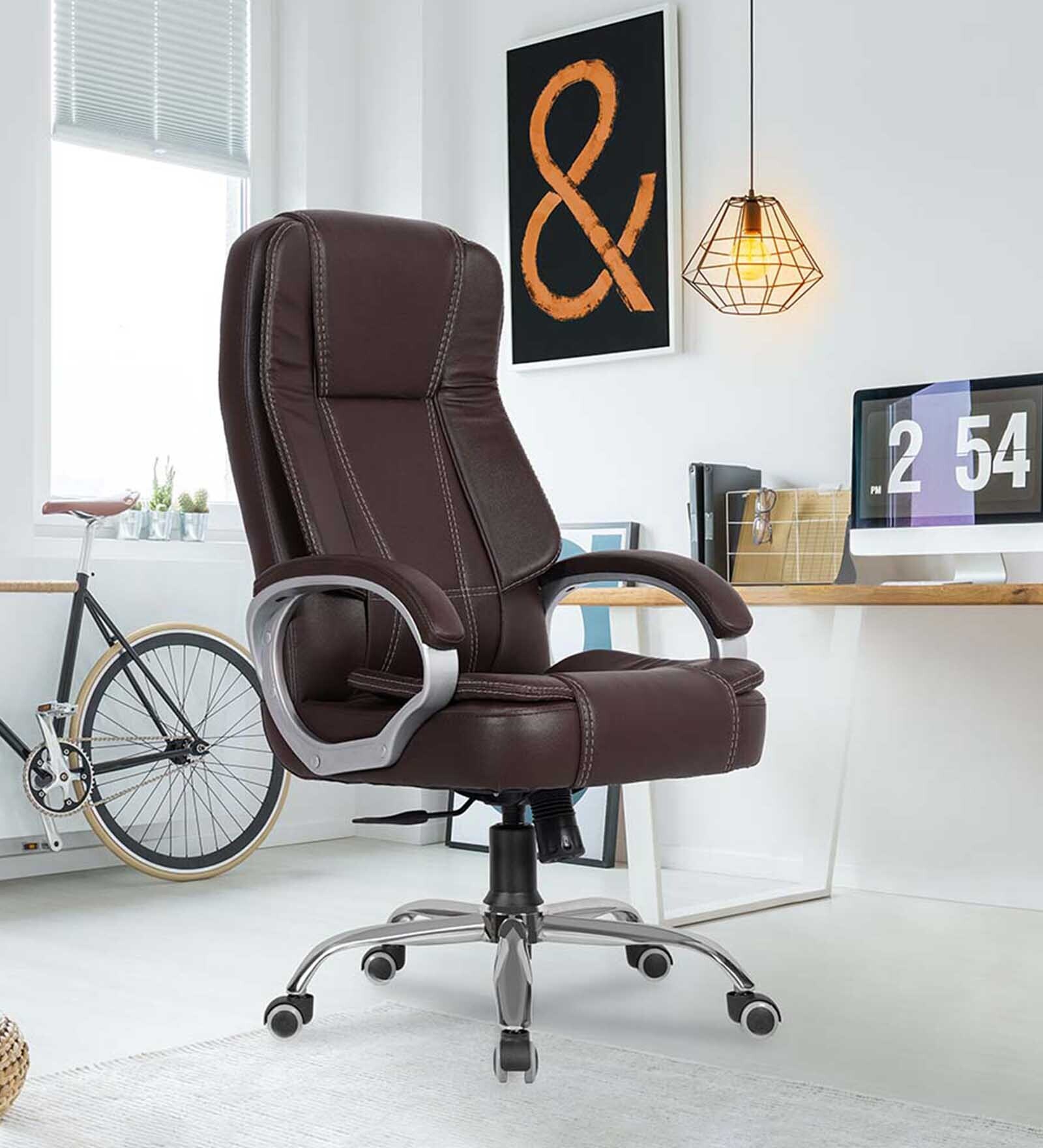 Buy Vienna Leatherette Executive Chair in Forest Brown Colour at 50 OFF by Green Soul Pepperfry