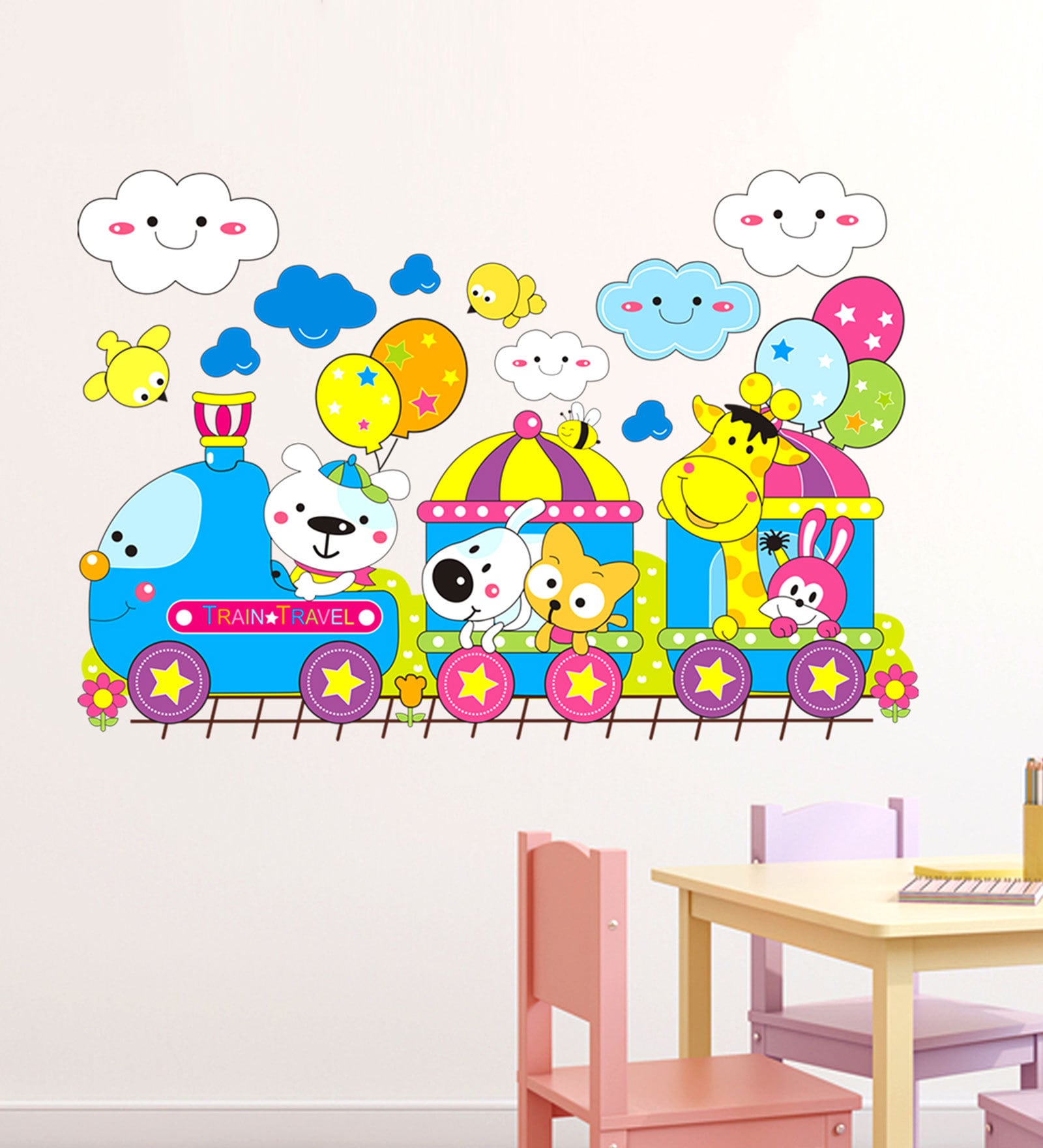 Buy Vinyl Cartoon Train Wall Sticker By Happy Walls Online Kids Wall