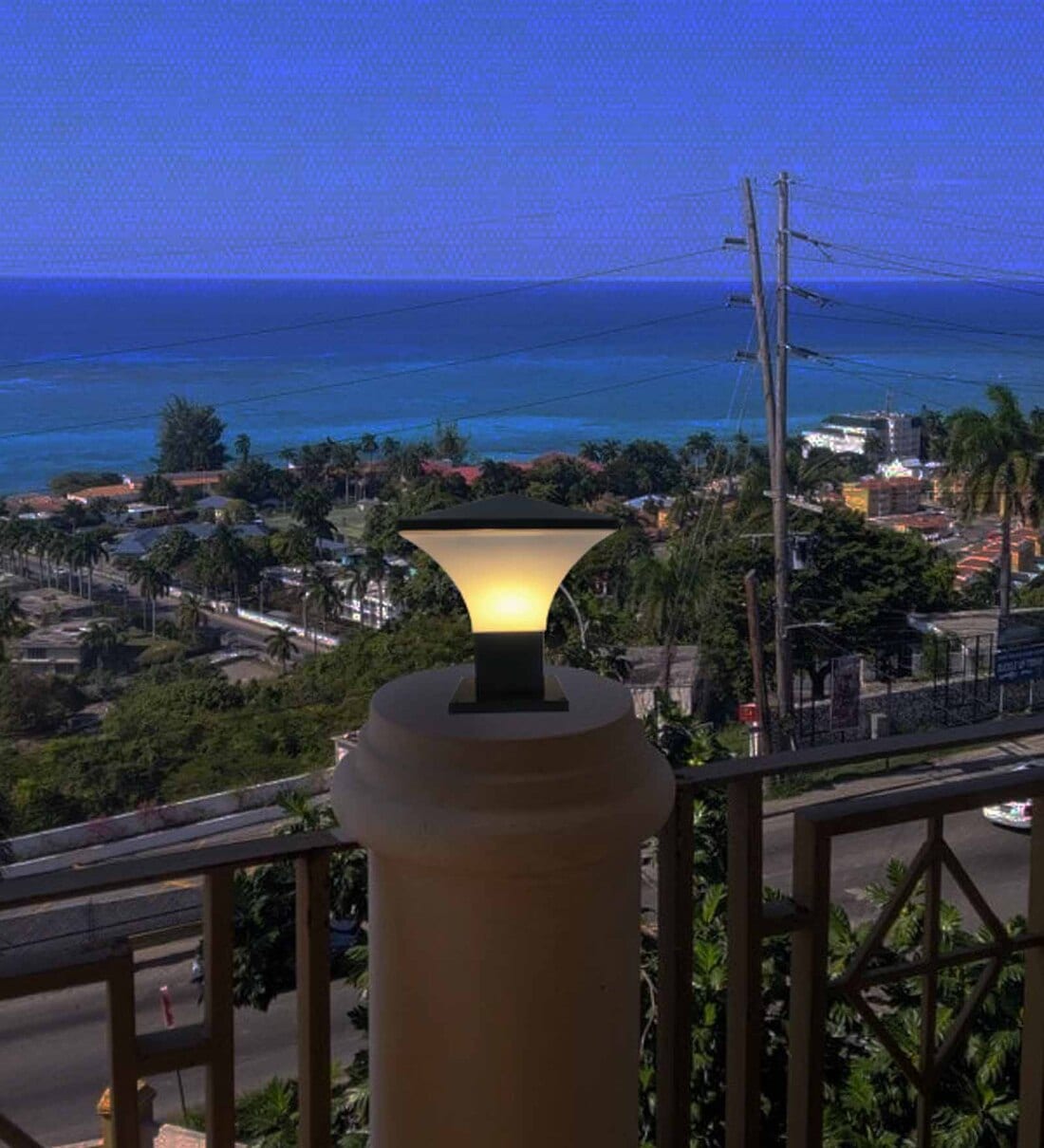 Buy Waterproof Unbreakable 40 Watts Black Colour Metal & PVC Pillar ...