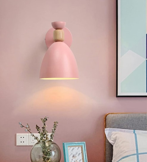 Wall Light/Swing Arm, Pink Metal Wooden Wall Light) Offers & Cashback