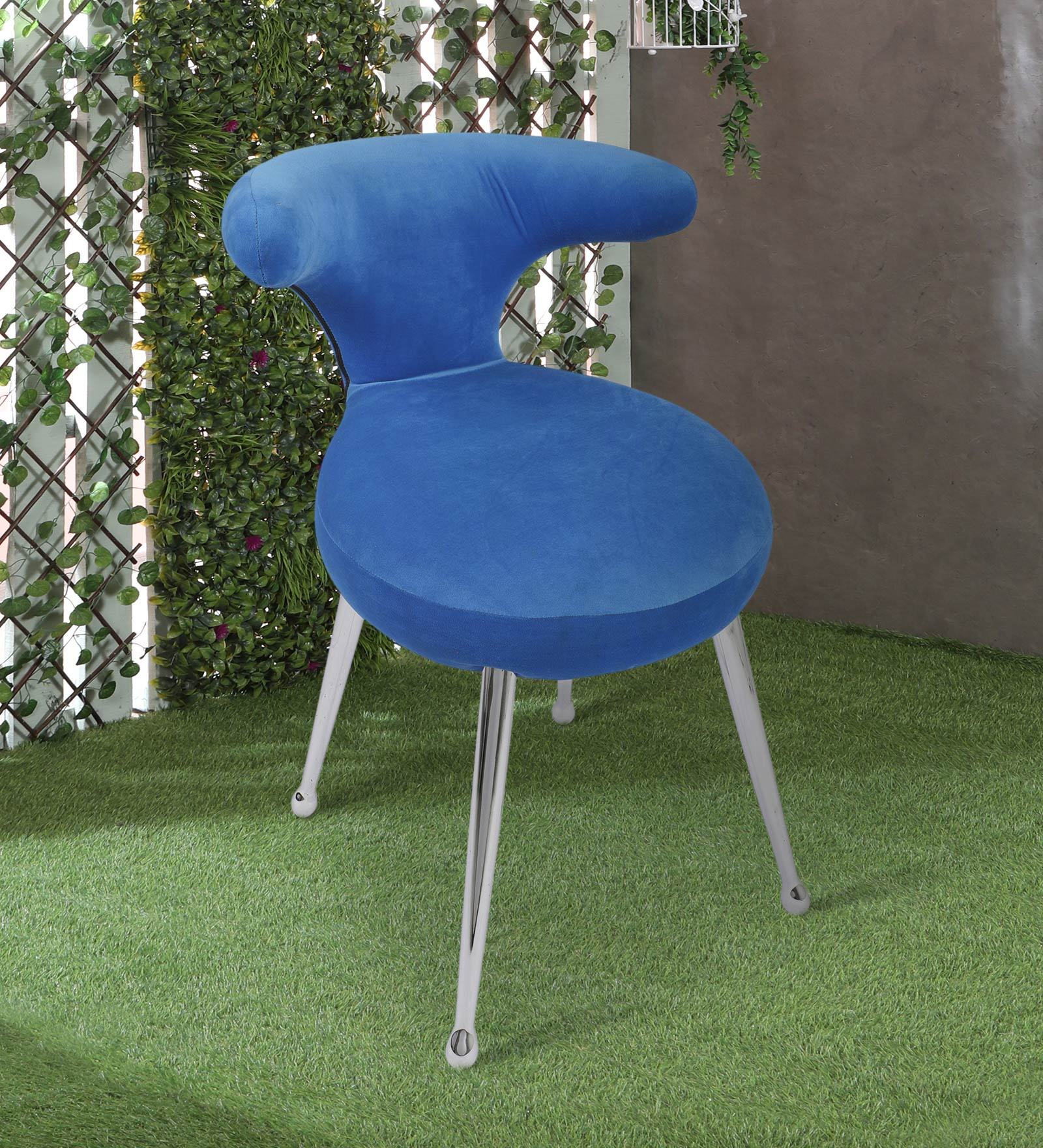 Buy Wenport Fabric Dining Chair In Blue Colour Online Eclectic Dining