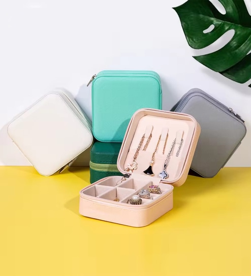 Assorted Travel Portable PU Leather Jewellery Box Offers & Cashback
