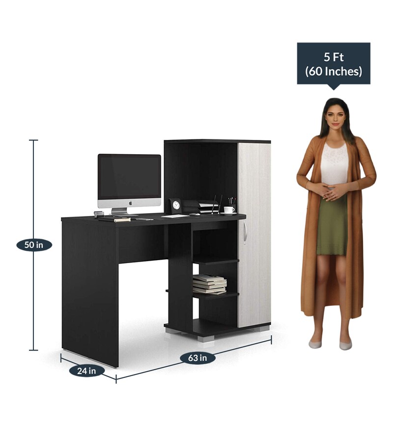 Buy Wesley Study Table in Wenge by Forzza Online Modern Writing