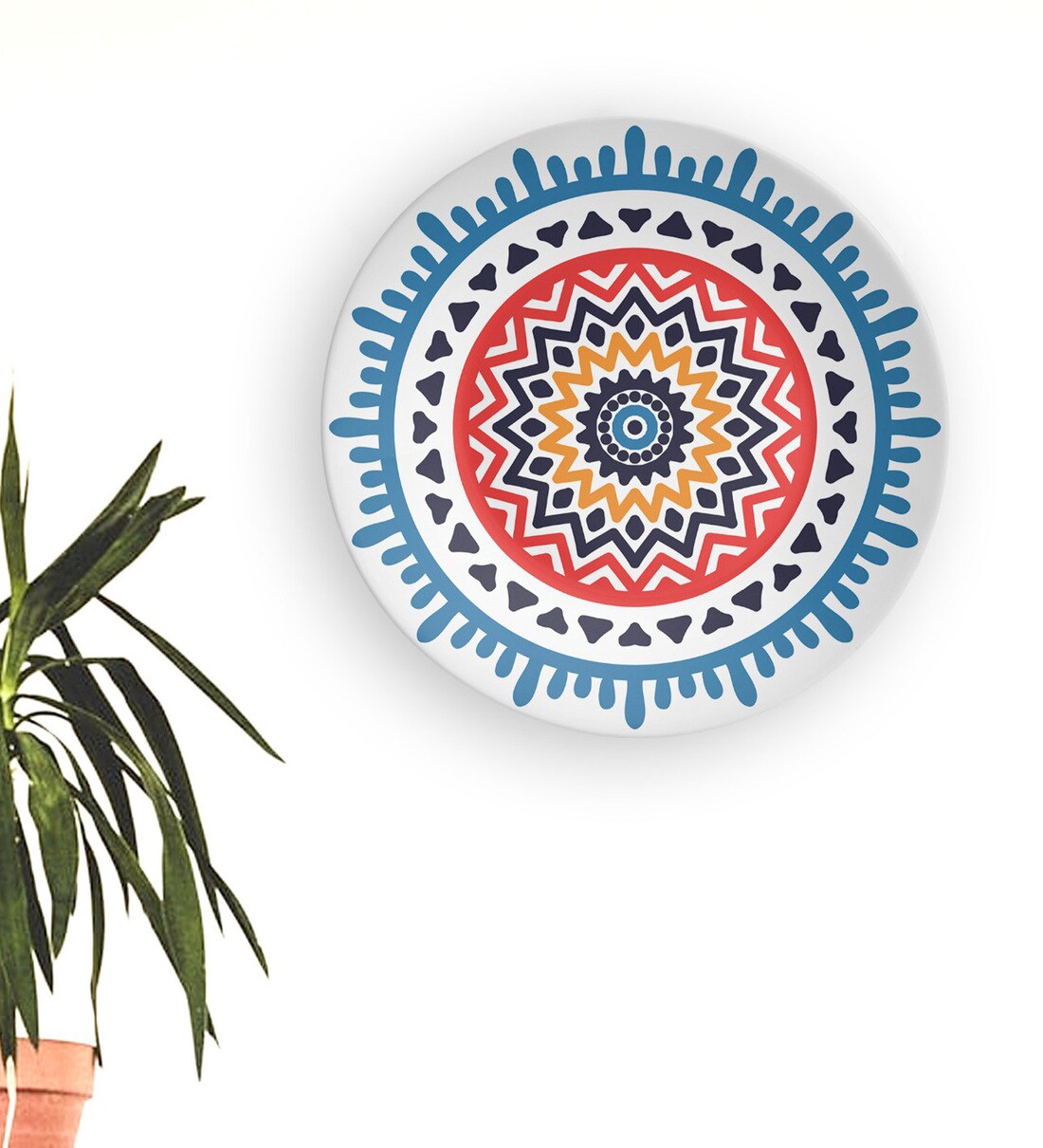 Buy White Abstract Decorative Wall Plate Online Wall Plates and Tiles