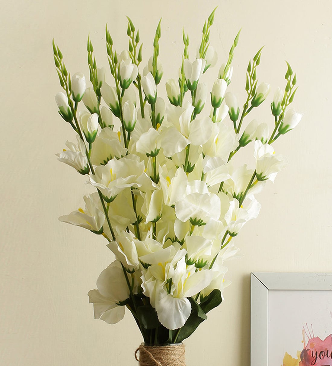 Buy White Polyester Cherry Blossom Artificial Flowers Online Artificial Flowers Artificial