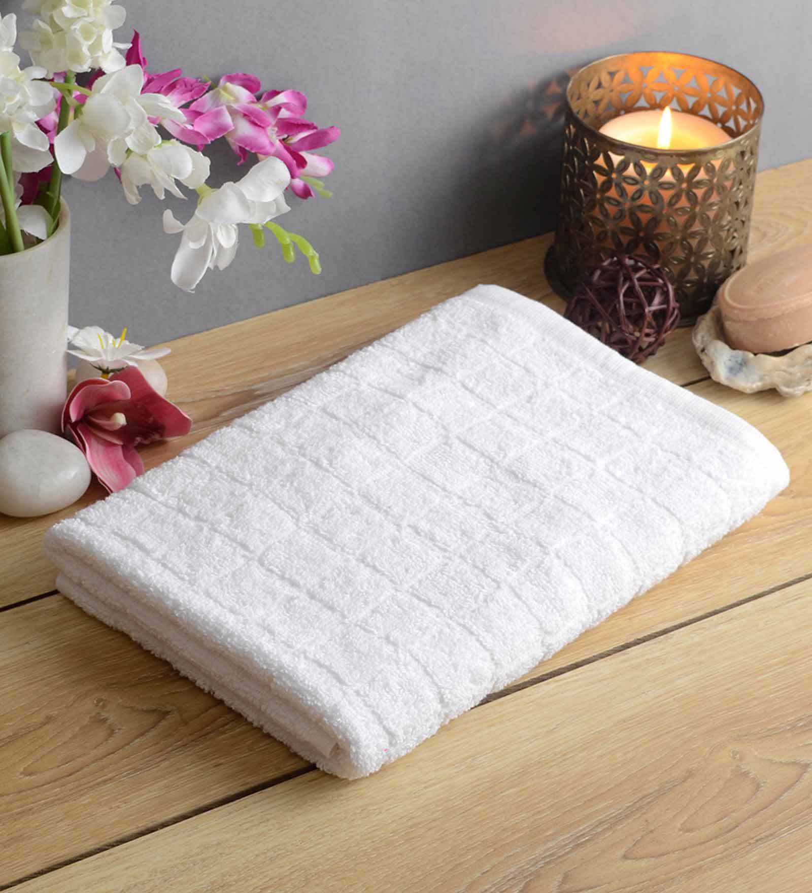 Buy White Solid 280 GSM Cotton Bath Towel by Softweave at 35 OFF by Softweave Pepperfry