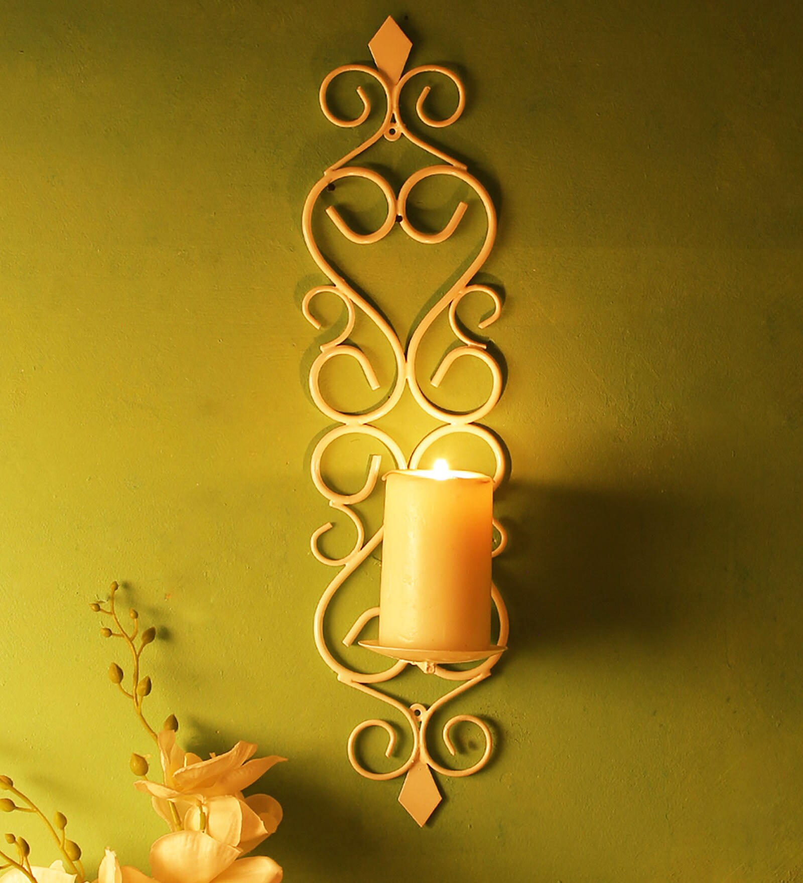 Buy White Steel Wall Candle Holder by Home Sparkle at 65 OFF by Home Sparkle Pepperfry