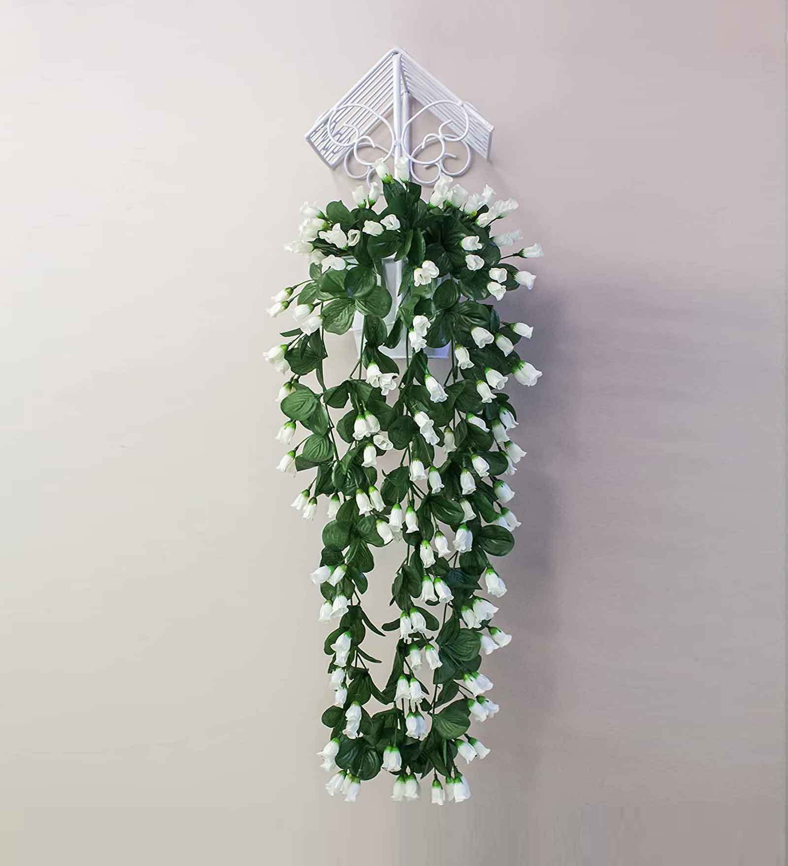 Buy White Polyester Creeper Pot Artificial Flowers Online Artificial Flowers Artificial