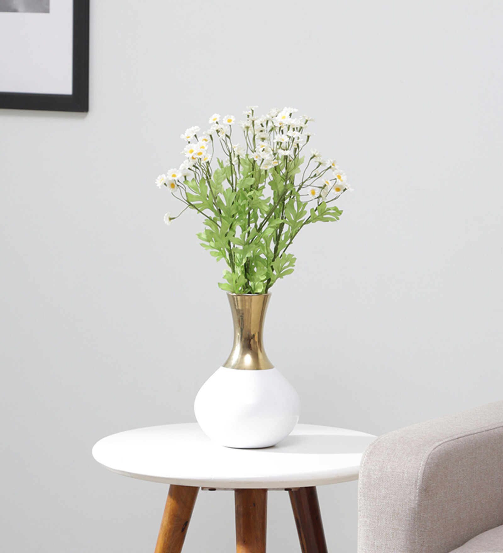 Buy White Fabric Daisy Stick Artificial Flowers Online Artificial Flowers Artificial Flowers